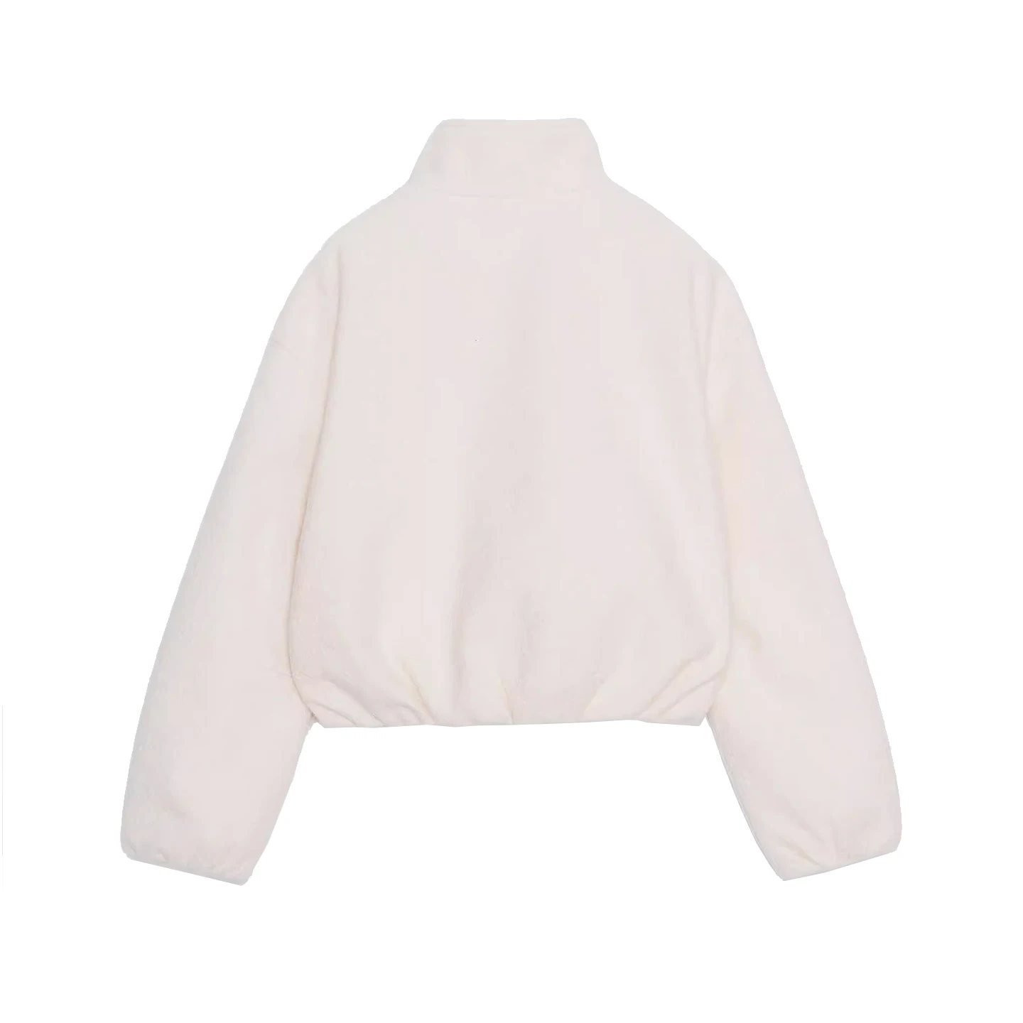 جاكيت نسائي جديد من Z لخريف 2025، معطف أنيق بياقة عالية مزين باللؤلؤ، ملابس خارجية عصرية بأكمام طويلة وطول قصير مع سحاب