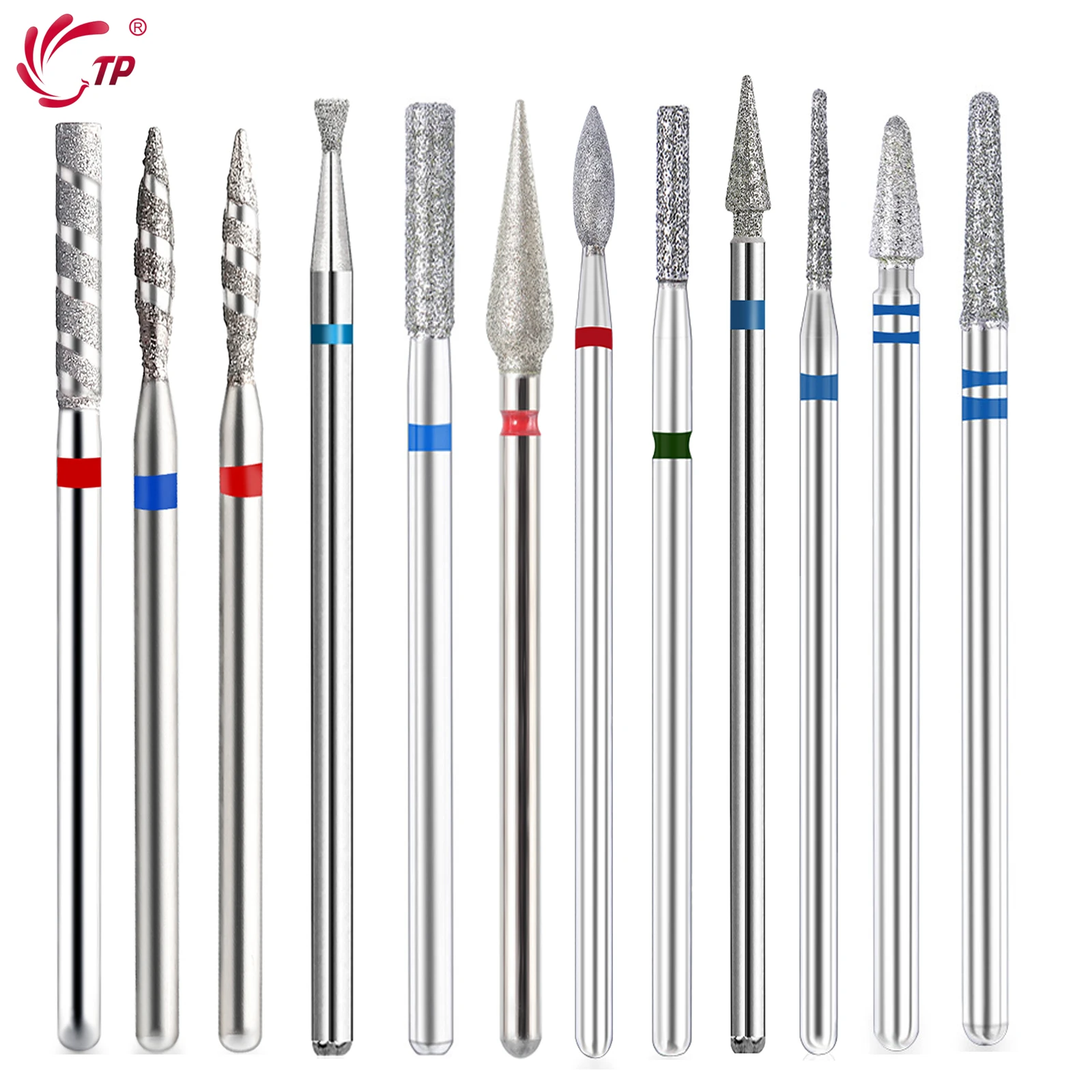 

2pcs/Set Diamond Nail Drill Bit Rotery Electric Milling Cutters For Pedicure Manicure Files Cuticle Burr Nail Tools Accessories