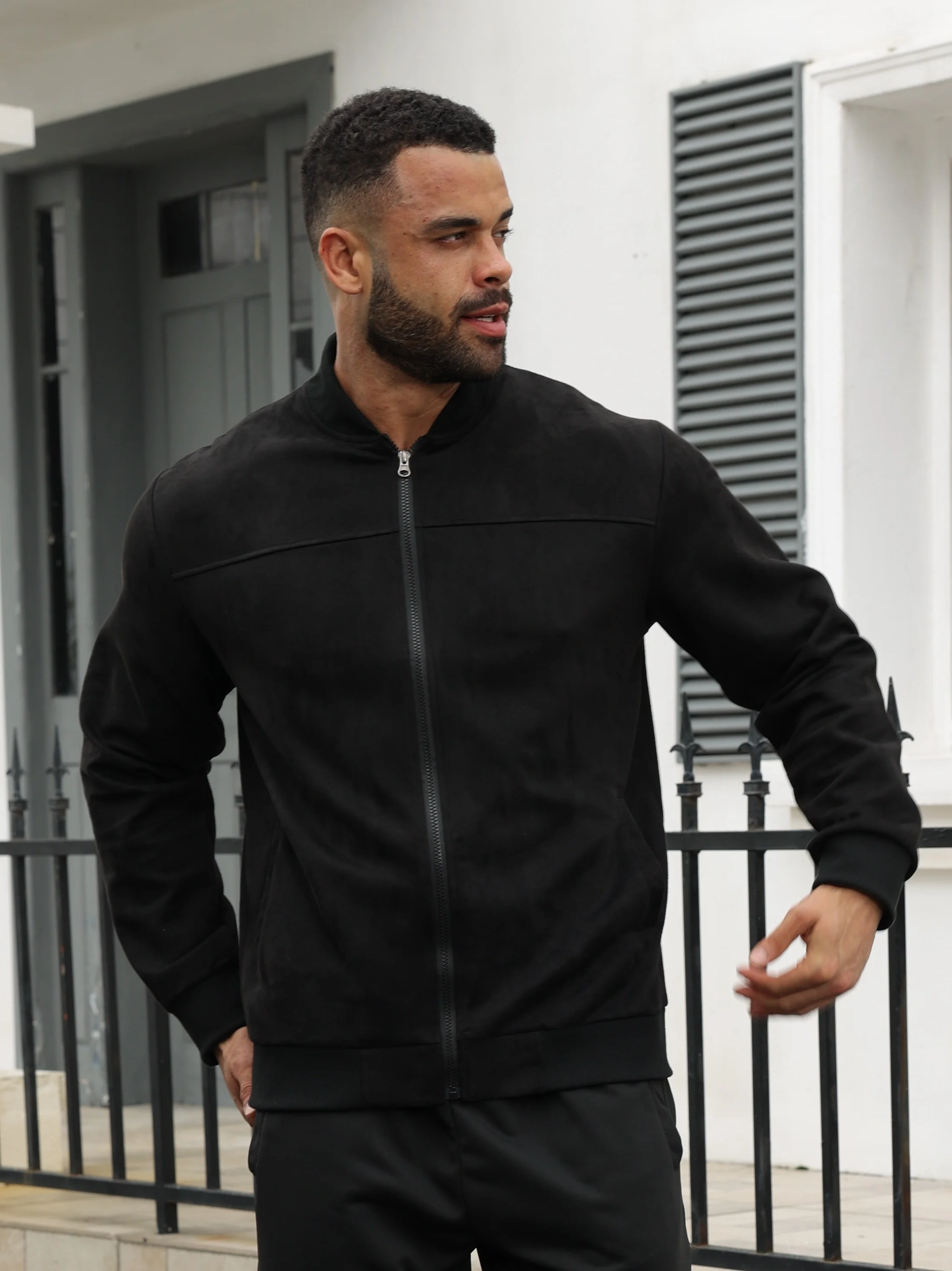 Chaqueta Bomber ligera para hombre, cazadora informal de fibra de poliéster resistente al viento e impermeable, con cremallera, puños de punto acanalados y bolsillos dobles, ideal para actividades al aire libre,