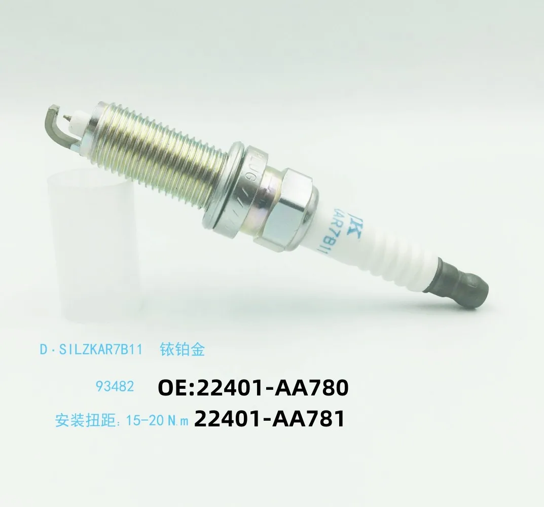 4Pcs 22401-AA780 SILZKAR7B11 93482 Iridium Platinum Spark Plug For