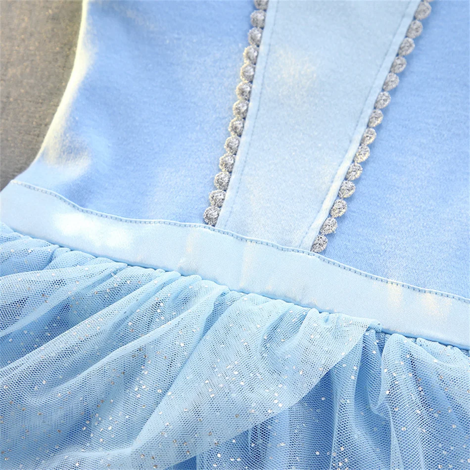 Toddler Mermaid Cinderella Belle Cosplay Princess Dress Infant Jumpsuit Baby Girls Birthday Party Bodysuits Fancy Charm Costume