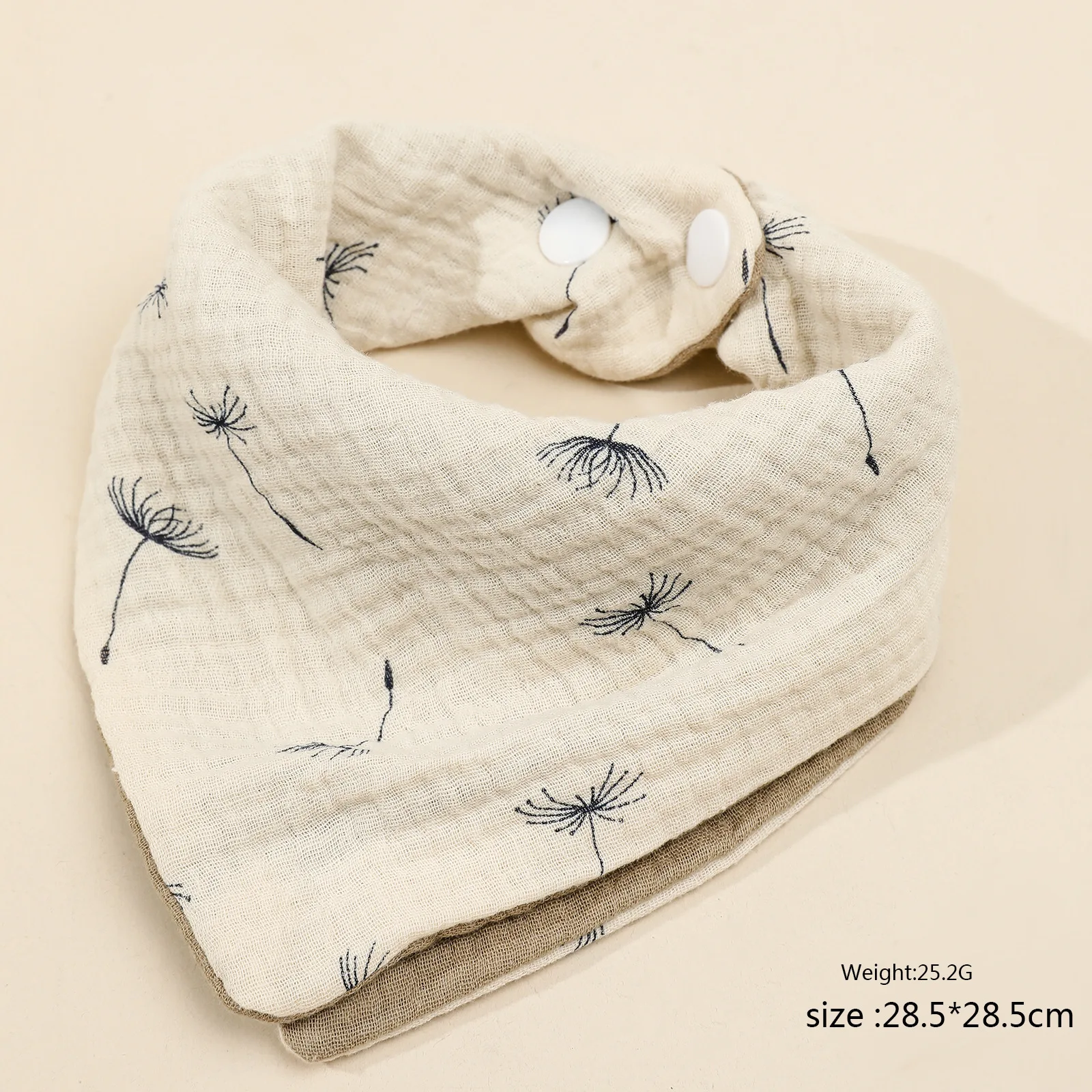 1pcs Baby Feeding Bibs Children Muslin Print Available on Both Sides Bandana Square Handkerchief Newborn Soft Burp Clothes