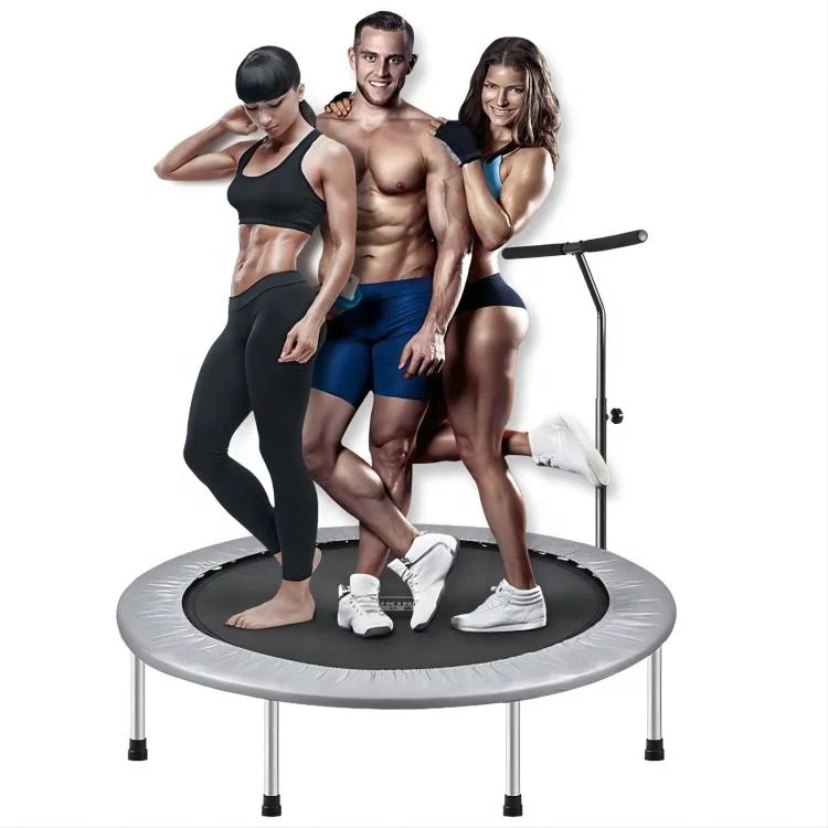 

Foldable Mini Indoor Trampoline Garden Fitness Rebounder with T-shaped Handle for Kids/Adults Wholesale Home Gym Equipment