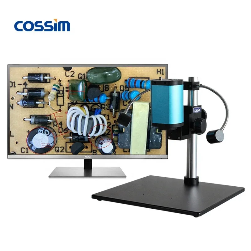 

HVS-12V All-in-one Large FOV 1080P@60fp Digital Microscope Camera Auto Focus Video Microscope With Light Source For Industrial