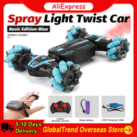 JC-01 RC Stunt Car 4WD 2.4GHz Watch Gesture Sensor Control Deformable Car All-Terrain Auto-demo for Kids with Spray Light Music