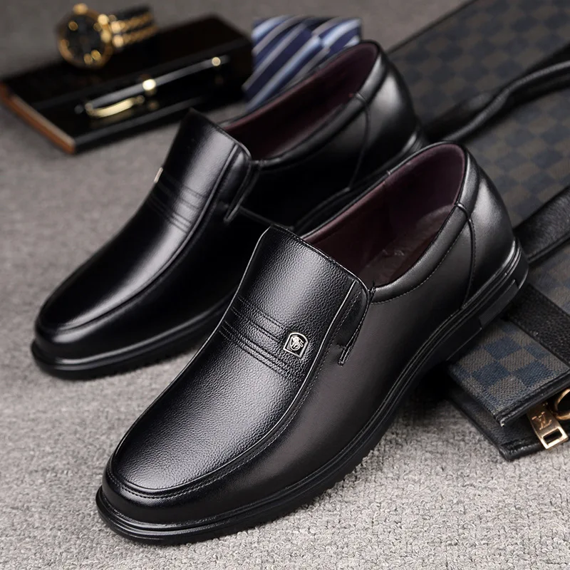 Shoes Men Loafers Genuine Leather Handmade Slip On Business Casual Shoes Classic Soft Leather Hombre Breathable Men Shoes Flat