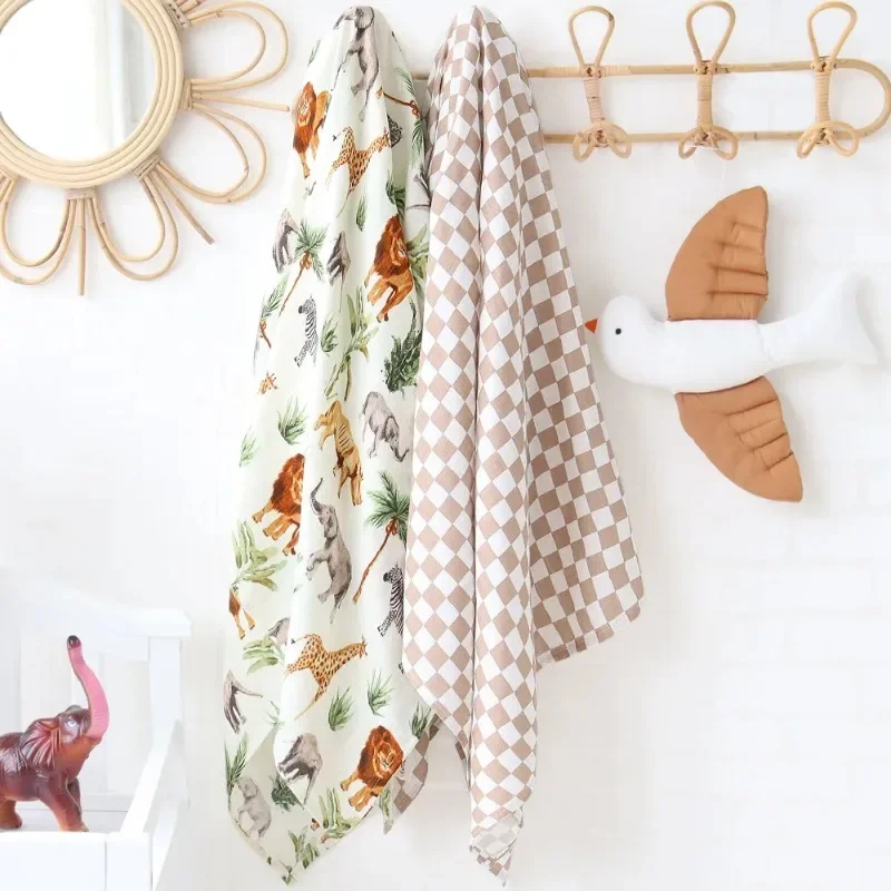 Bear Print Organic Baby Swaddle 5
