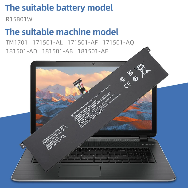 SUOZHAN R15B01W nuova batteria per Laptop per Notebook Xiaomi Pro 15.6 "GTX TM1701 serie 7.6V 7900mAh 60.04WH