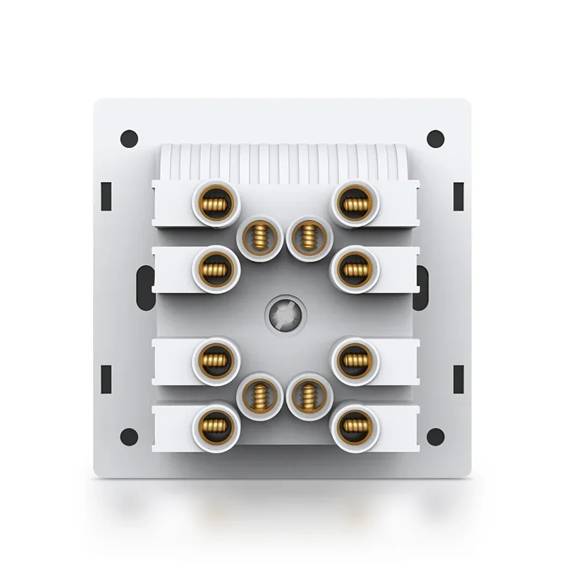 YINKA Белый настенный выключатель из закаленного стекла 1 2 3 4 Gang 1/2 Way 220V Кнопочный переключатель со светодиодным индикатором Украшение дома 86*86 мм