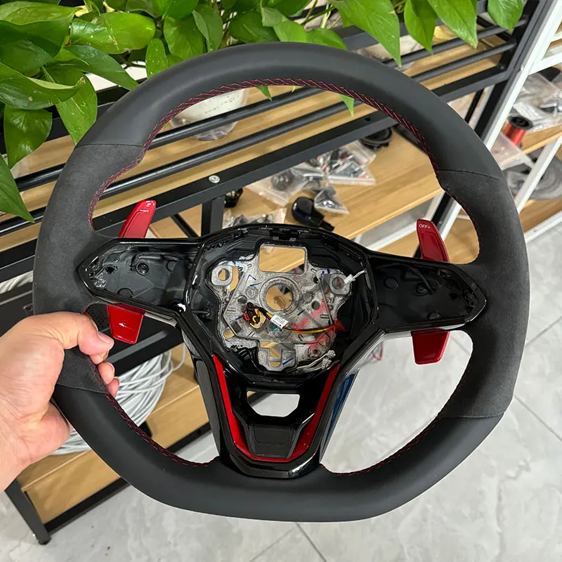 The Steering Wheel Is Suitable For Golf 8, R, GTI, Can Be Equipped With Buttons, And Comes With Shift Paddles And Frame