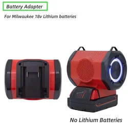 Portable Bluetooth Speaker For Milwaukee 18-20V Li-ion Battery With USB Type-C Port Charge Cordless Player Loudspeaker Amplifier