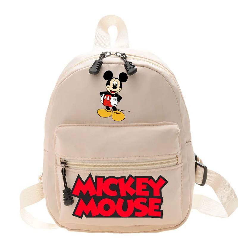 Disney-Mochila feminina de Mickey e Minnie Mouse, mochilas estilo universitário, mochila de viagem conveniente, moda adolescente, 2024