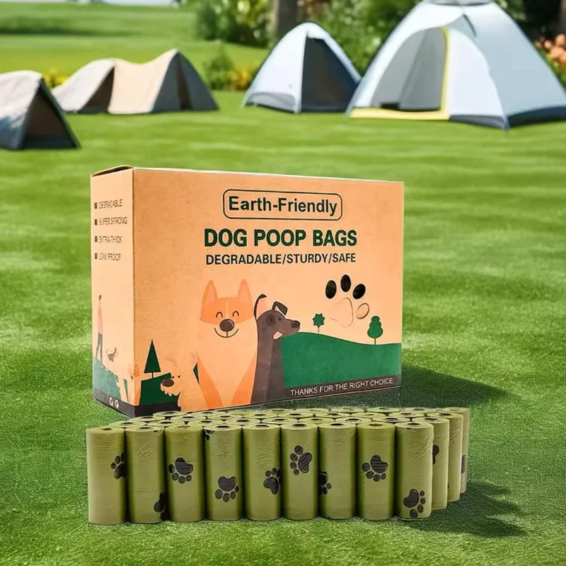 15pcs/1 Volume Dog Poop Bag Biodegradable Dog Poop Bag Thickened 0.01mm Eco-Friendly Pet Waste Bag Clean Pet Poop Bag Dispenser