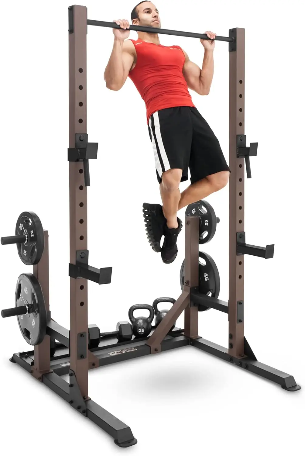 

Industrial Inspired Heavy Duty Home Gym System for Bodybuilding and Strength Training Available for Full Cage, Squat