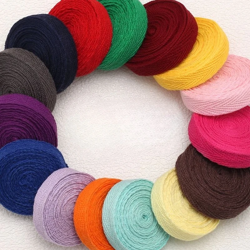 1Cm herringbone cloth with cotton colored webbing hemming cotton strip strap piping march handmade DIY accessories clothing