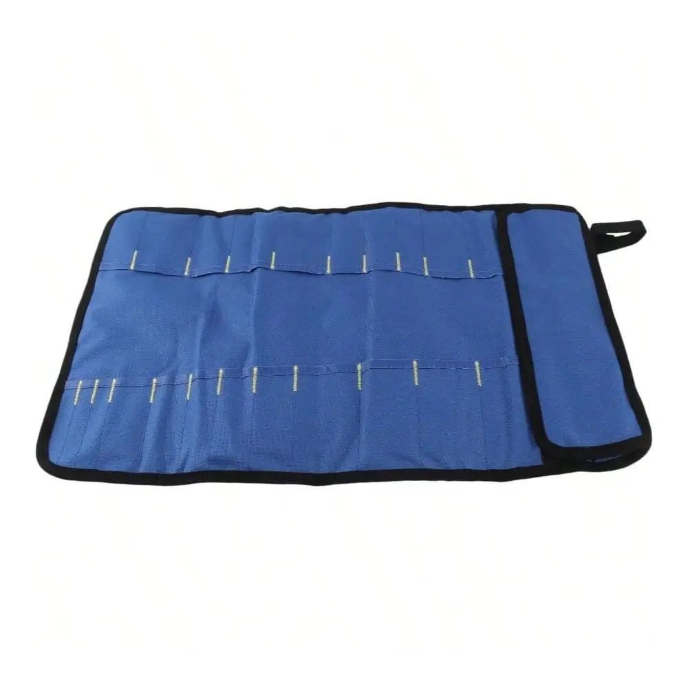 Roll Bag, Portable Oxford Cloth Utensil Wrap With Carry Handle, Durable Storage Pouch Forks And Kitchen Tools Culinary Travel
