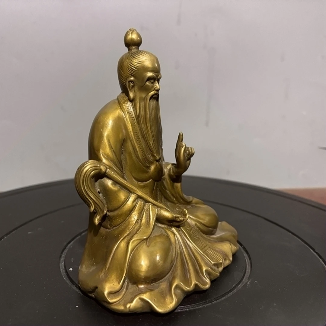 Pure copper Taishang Laojun statue ornament is dedicated to the bronze statue of Taiqing Moral Heaven Zun Sanqing Taozu Laojun s