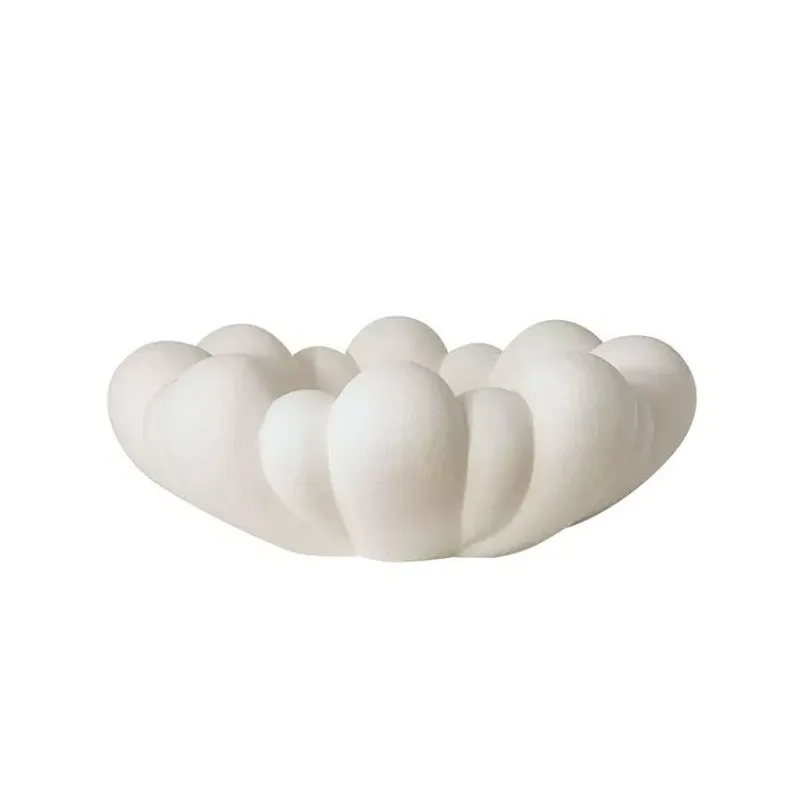 

Simple petal fruit plate art modern French home jewelry storage tray cream ornament ornament
