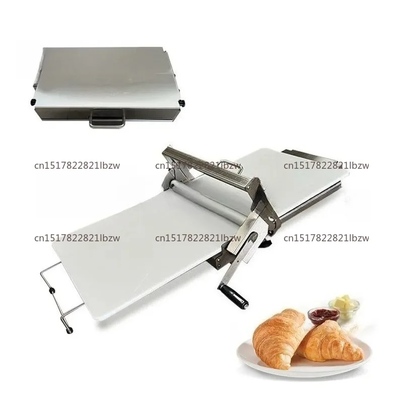 Manual Puff Pastry Machine Hand Cranked Dough Roller Croissant Pastry Sheet Maker for Bakery Kitchen Egg Tart Dough Press Tool