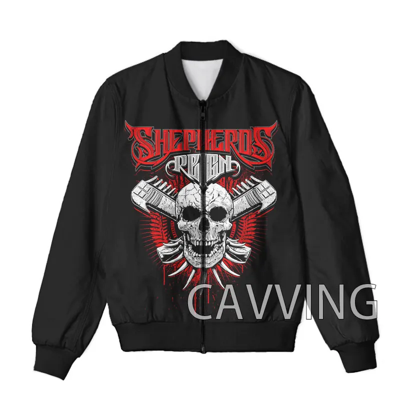 CAVVING 3D Printed  Shepherds Reign Band  Zipper Bomber Jackets Men Overcoat Mens Coat Zip Up Jackets for Women/Men