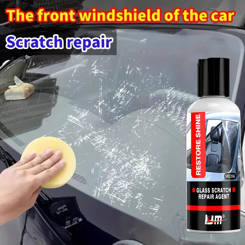 50g Car Windshield Scratch Repair Agent - Professional Glass Restorer, Quick-Acting, Easy to Use, Enhances Clarity