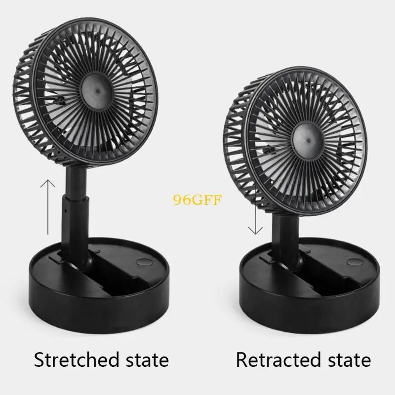 Foldable Table Fan Retractable Portable Small Fan Phone Holder Cooling Fan