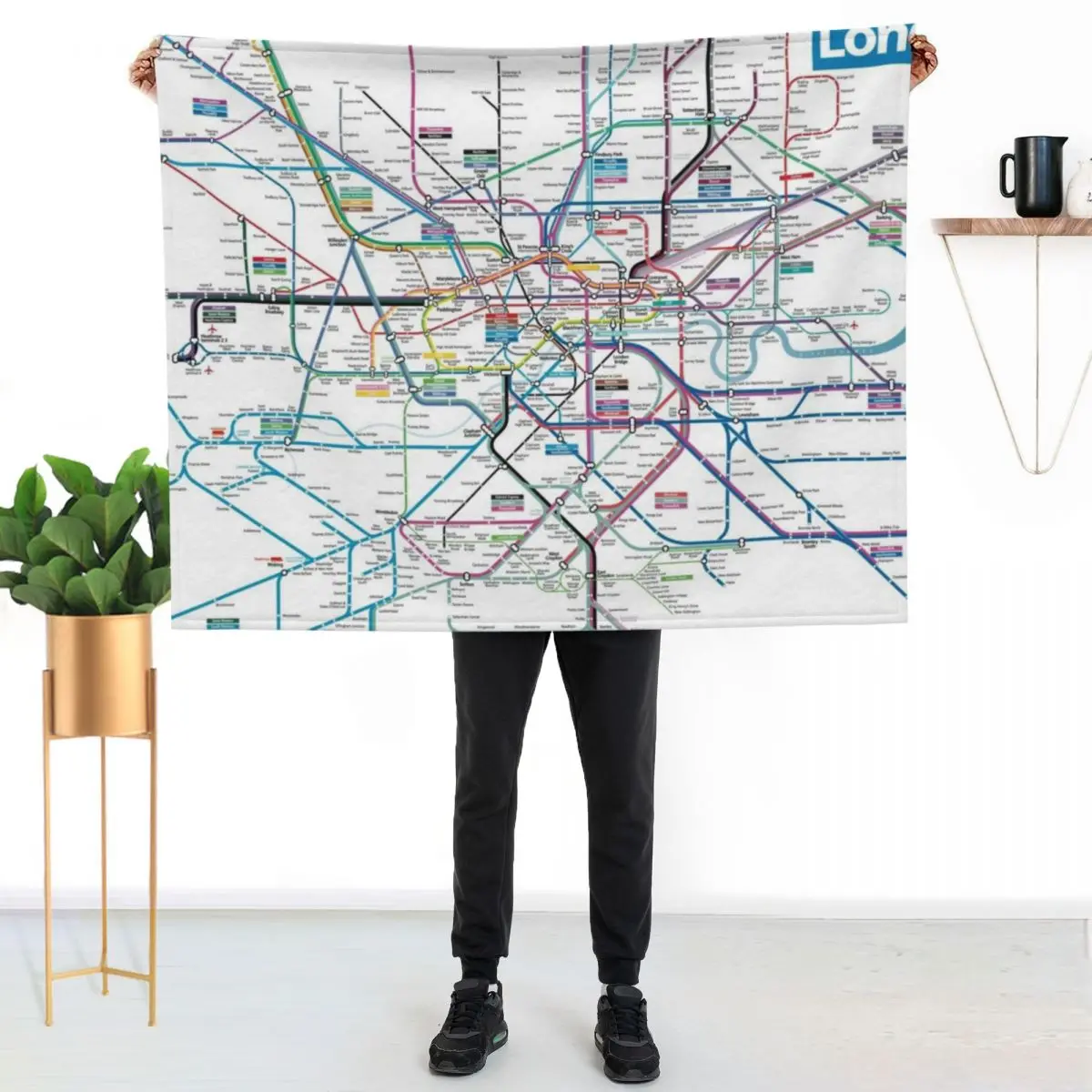 London AllRail map Throw Blanket Moving Softest Fashion Sofas Luxury Thicken Vintage Shaggy Blankets