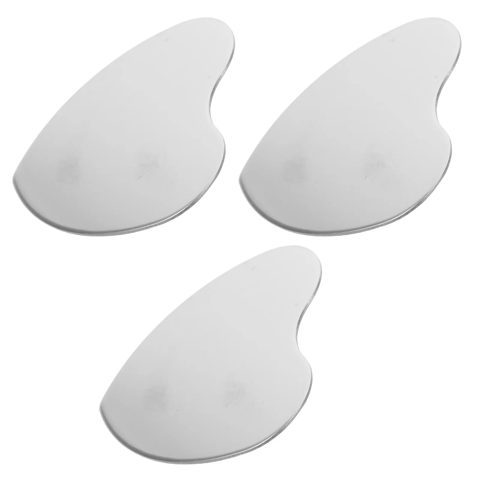 3 pçs espelho de maquiagem em forma de coração paleta portátil de aço inoxidável para viagens arte do prego fundação mistura presente do dia dos namorados