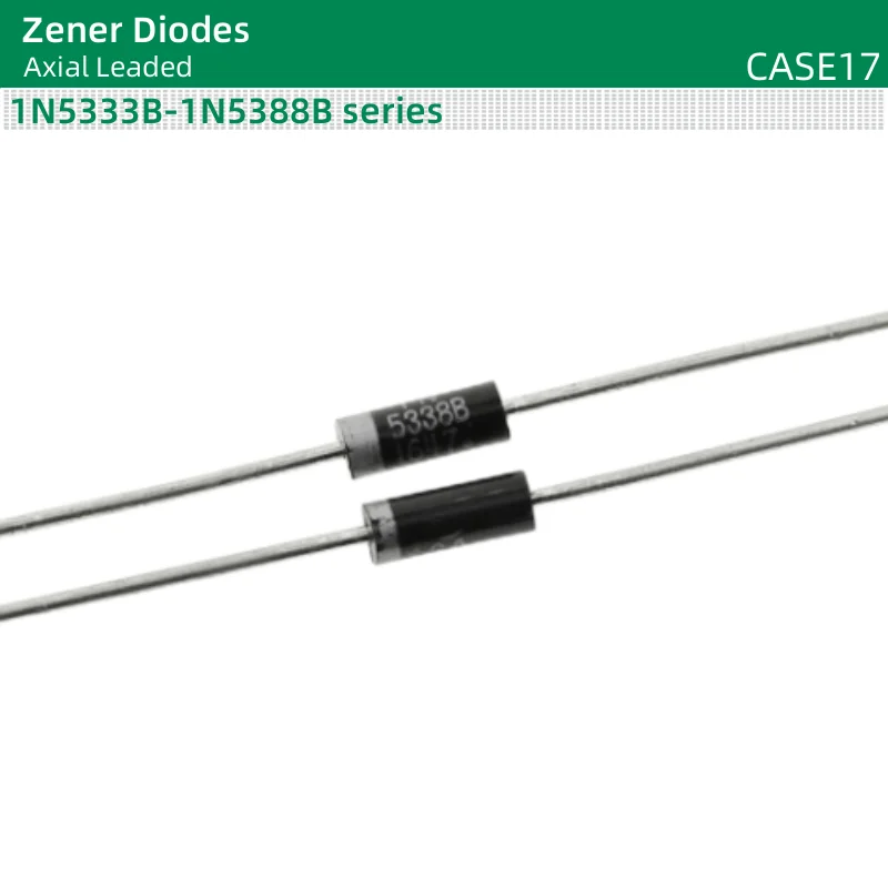 Diodos de Zener 5W, CASE17 3.3V 3.6V 3.9V 4.3V 4.7V 5.1V 5.6V 6V 6.2V 6.8V 7.5V 8.2V 8.7V 9.1V 11V 12, 20 PCes pelo lote V 1N5333B ~ 1N5349B