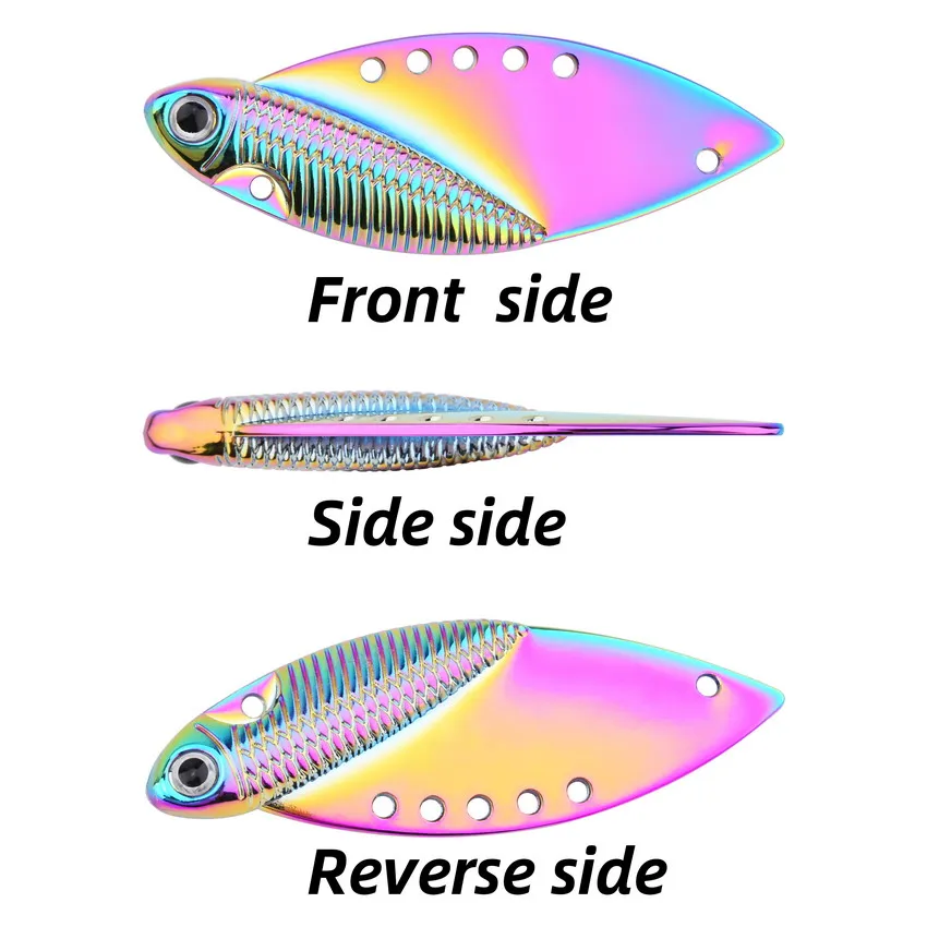 4/15pcs Metal VIB Fishing Lures 7g/10g/15g/20g Spinner Spoon Crankbait Silver/Gold/Copper Vivid Vibrations Bass Hard Lure Tackle view 6
