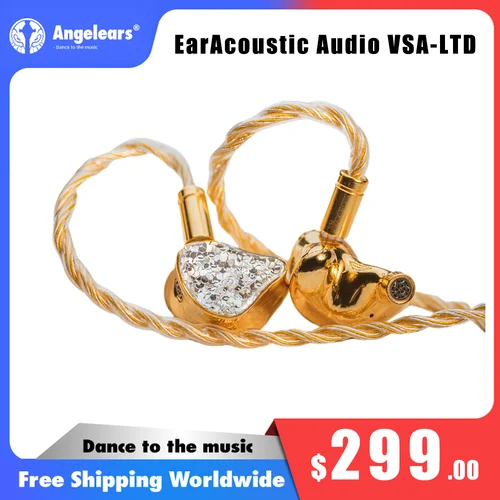 EarAcoustic Audio VSA-LTD 이어폰형 이어폰 유선 이어버드 풀폭 티타늄 슈퍼 마그네틱 듀얼 챔버 공진 제어
