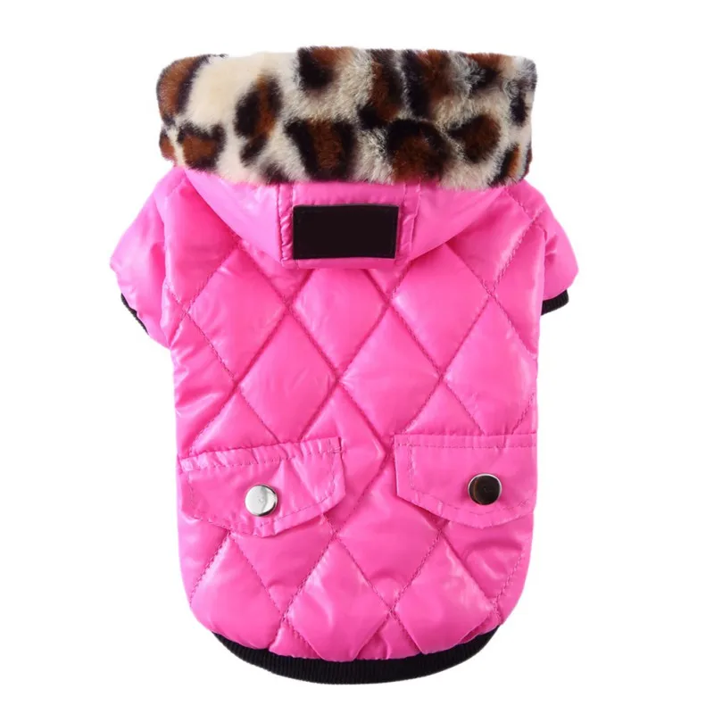 Dog Coat with Warm Detachable Hat Dog Thick Jacket Hoodie Reflective Sweater Clothing Outfits