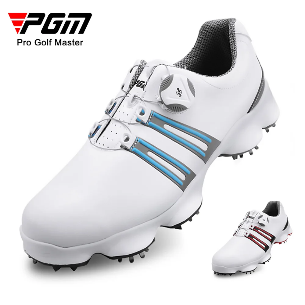 PGM Waterproof Golf Shoes Summer Men Waterproof Professional Golf Wears  Rotating Shoelaces Shoes Golfers Sneakers 스니커즈 남자 가죽신발