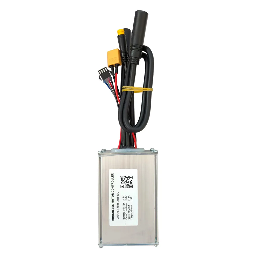 

E-bike Brushless Motor Controller X035-AB007C 48V 18A for 5S Protocol Display Electric Scooters MTB Fat Bikes Accessories