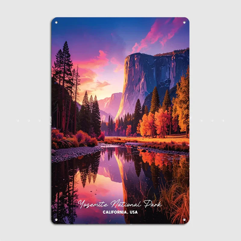 Yosemite National Park Metal Custom Sign Living Room Wall Indoor Decor Room Decoration Bedroom Posters Home Decor