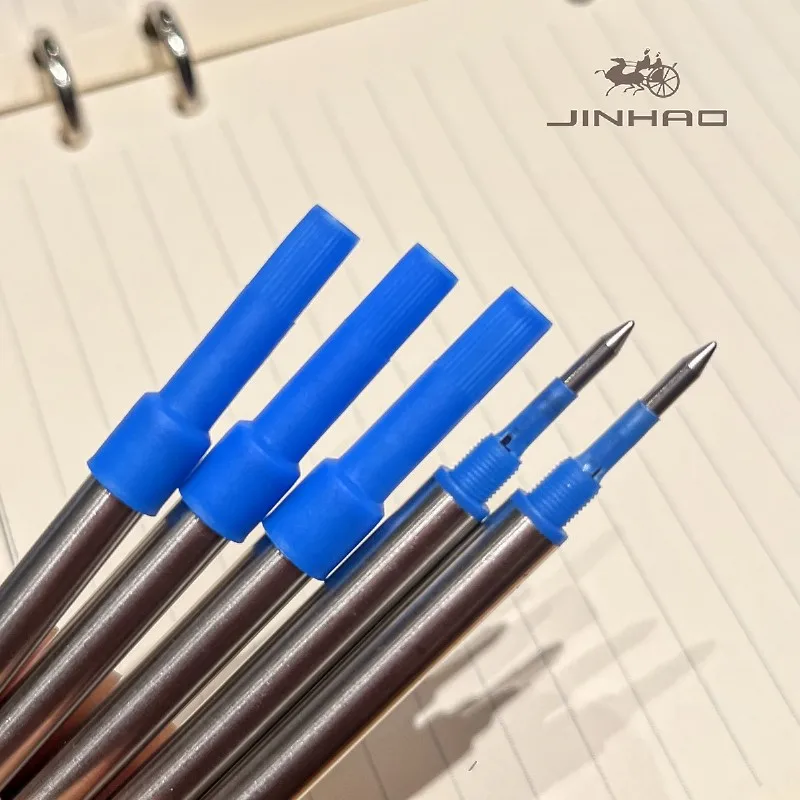 5 Stück Jinhao Gel-Tintenminen für Kugelschreiber, perfekt für Büro und Geschäft, Executive-Stift (Standard/Spirale) (blau/schwarze Tinte) – Detail 8
