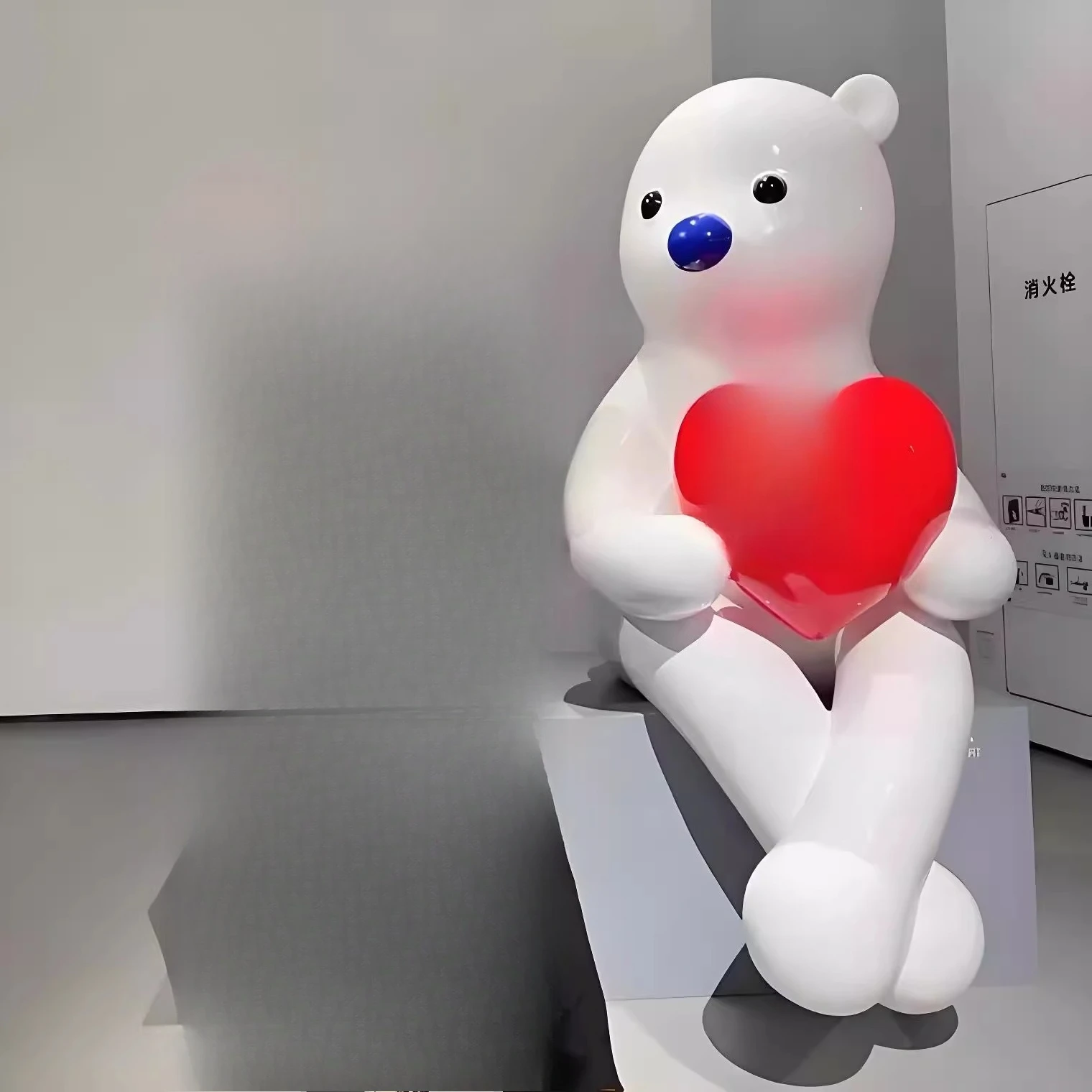 Outdoor sculpture fiberglass floor decoration large ornament