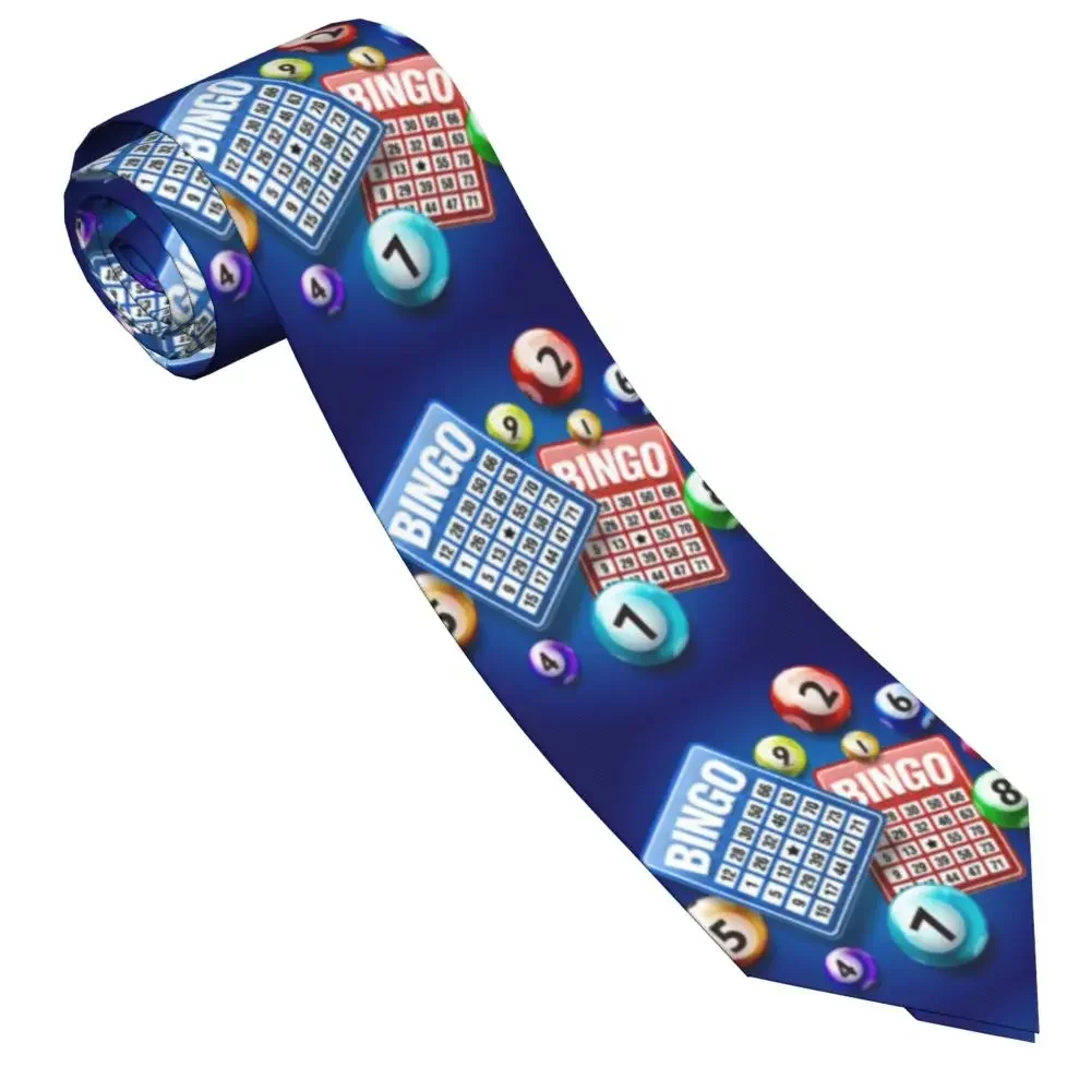 

Формальный горячий игровой галстук в виде бинго, мужской шелковый деловой галстук по индивидуальному заказу