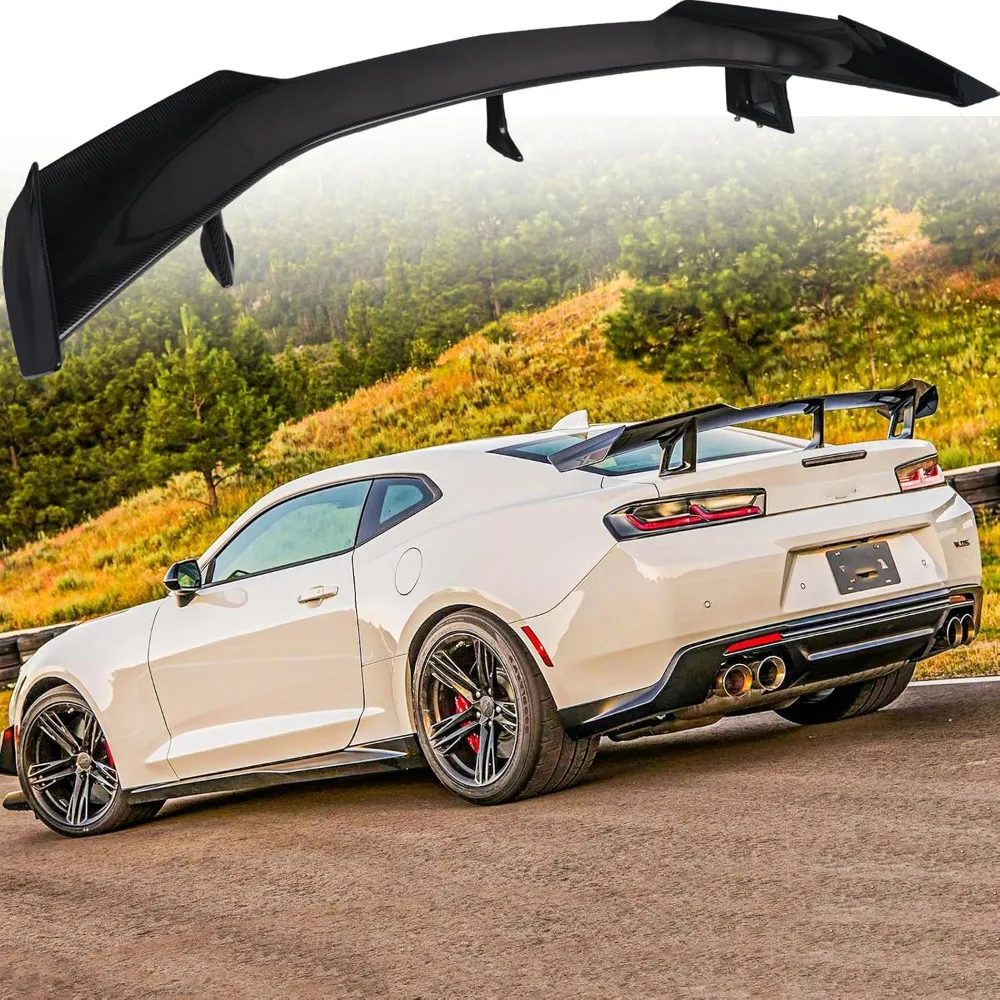 

Carbon Fiber Look Rear Spoiler Trunk Wing for 2016-2024 Chevy Camaro 6th Gen All Models Without Rear-View Camera ZL1 1LE Style
