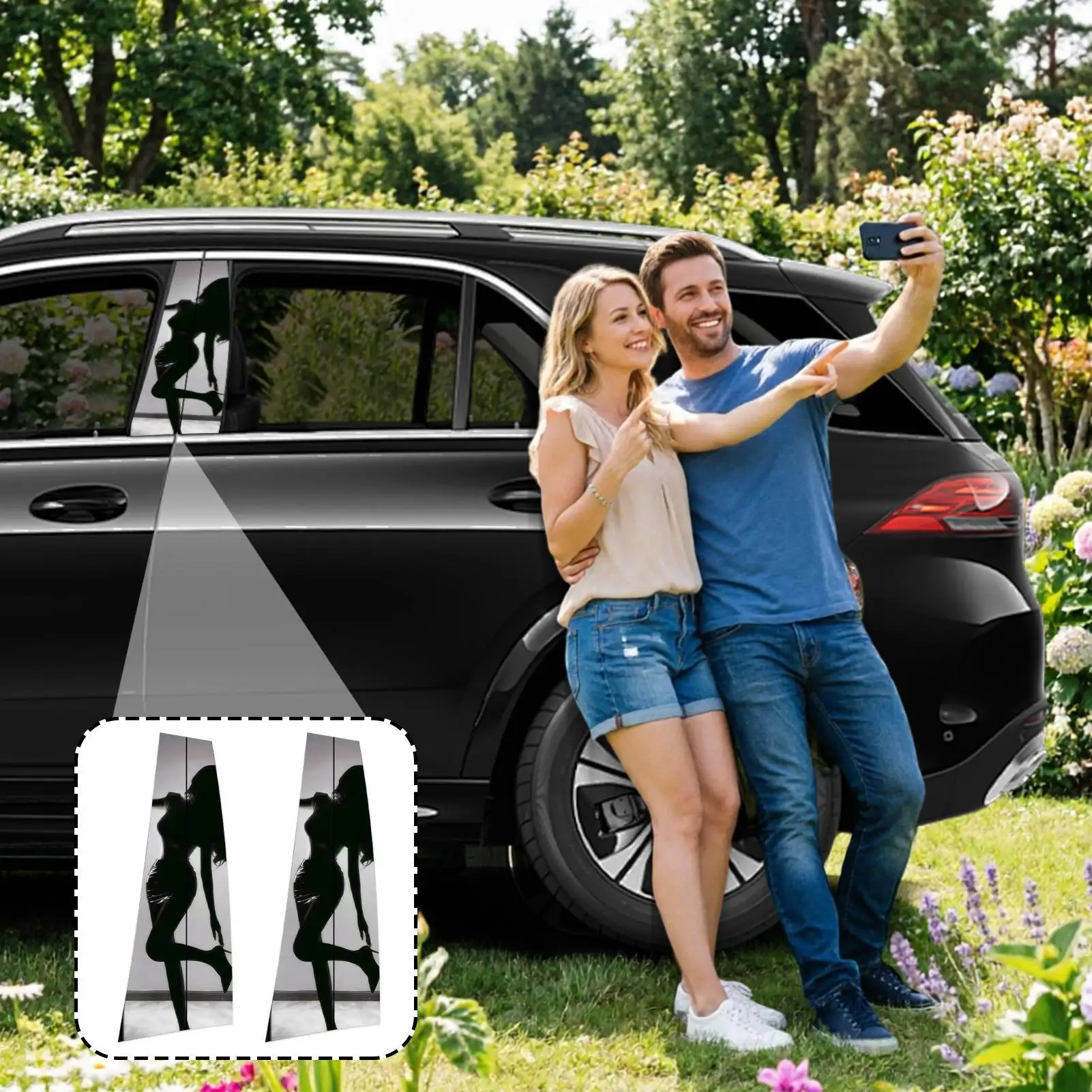 

Car B Pillar Sticker Easy Installation Adhesive Backing Vehicle B Pillar Cover Sticker For Enthusiasts Drivers Adults Men