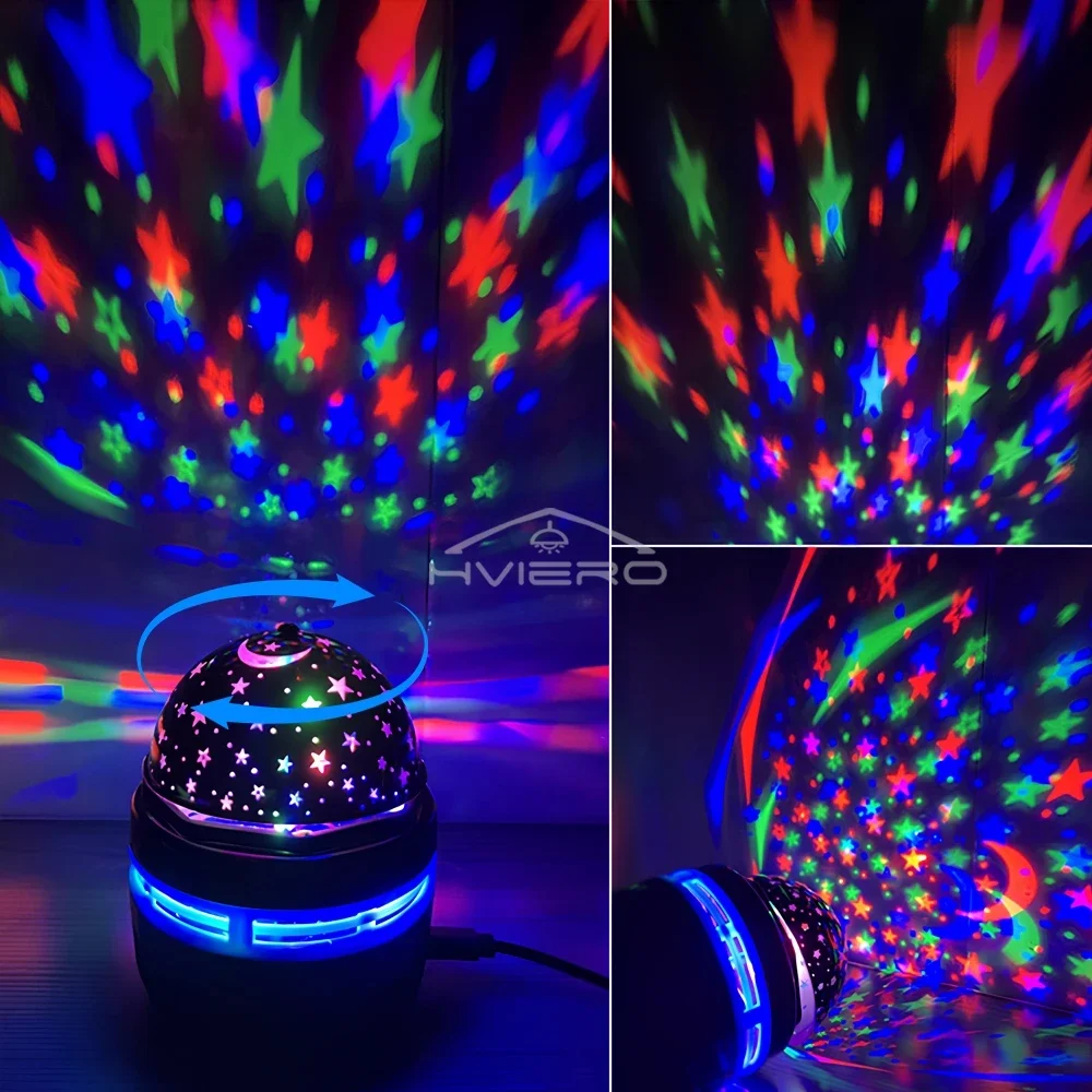 Galaxy Starry Sky LED Projector USB Powered Remote Control Night Light for Children Bedroom Christmas Wedding Ambient Decor