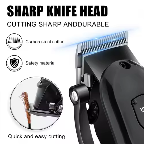 hiena Hair Clipper Kit for Men Electric Shaver Hair Trimmer Professional Cutting Machine Hair Trimmer with LCD Digital Display - Image 6