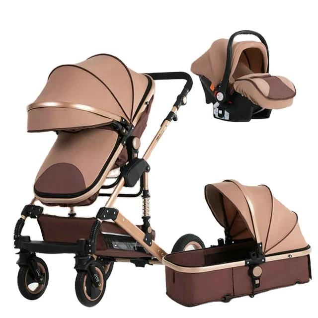 

Europe Market Newborn High Landscape Baby Pram Car Seat Travel Baby Carriage Strollers Folding 3 in 1 Baby Pram Stroller