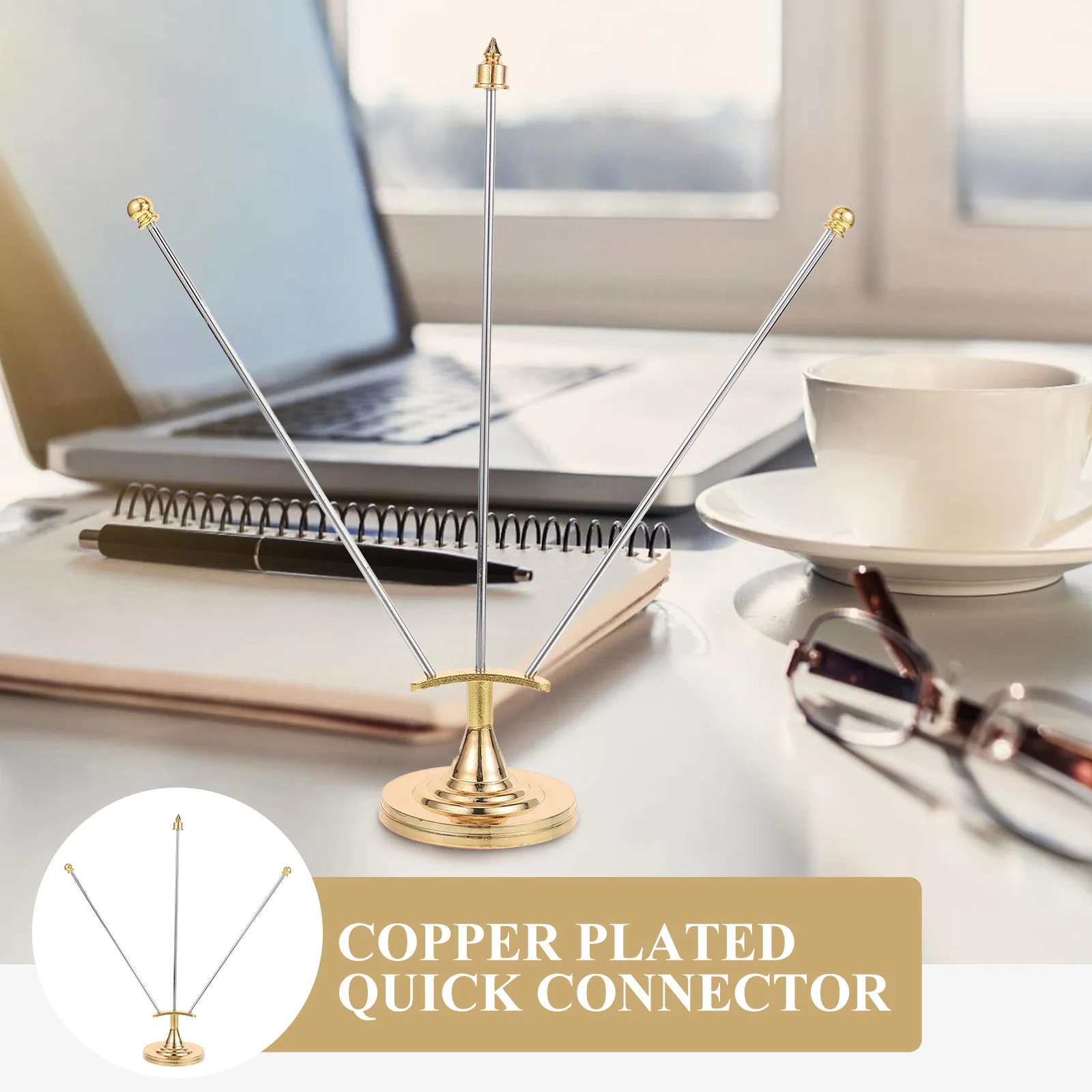 

Metal Flag Pole Base Stable Desk Stand for Table Flags Conference Room Flag Holder Nail-Free Flagpole Practical Flagpole Holder