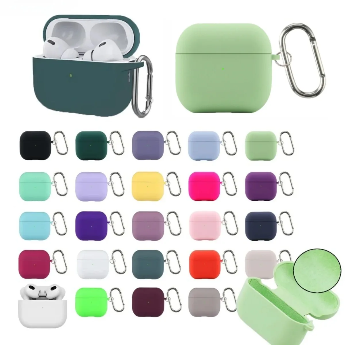 Weiche Hautähnliche Farbige Flüssigsilikon-Schutzhülle für Airpods 4 3 2 1 Pro 3 2 Kabellose Bluetooth-Kopfhörer Zubehör