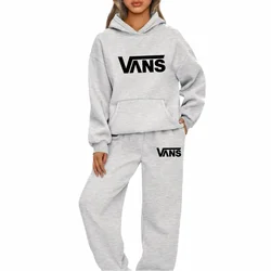 Men and Woman Fashion Two Piece Set Autumn Winter Warm Hoodies+Pants Pullovers Sweatshirts Female Jogging Woman Clothing Suit