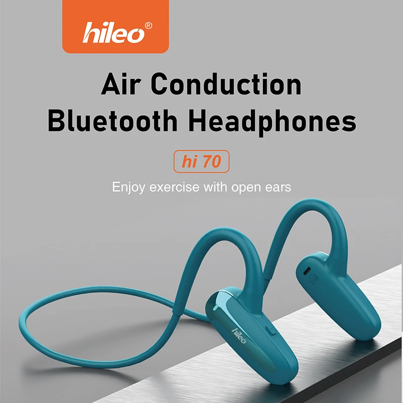 

Hileo Bone Conduction Earphone Bluetooth Headphones Wireless Sport Waterprrof Painless Ear-hook Headset Stereo Ear Phones