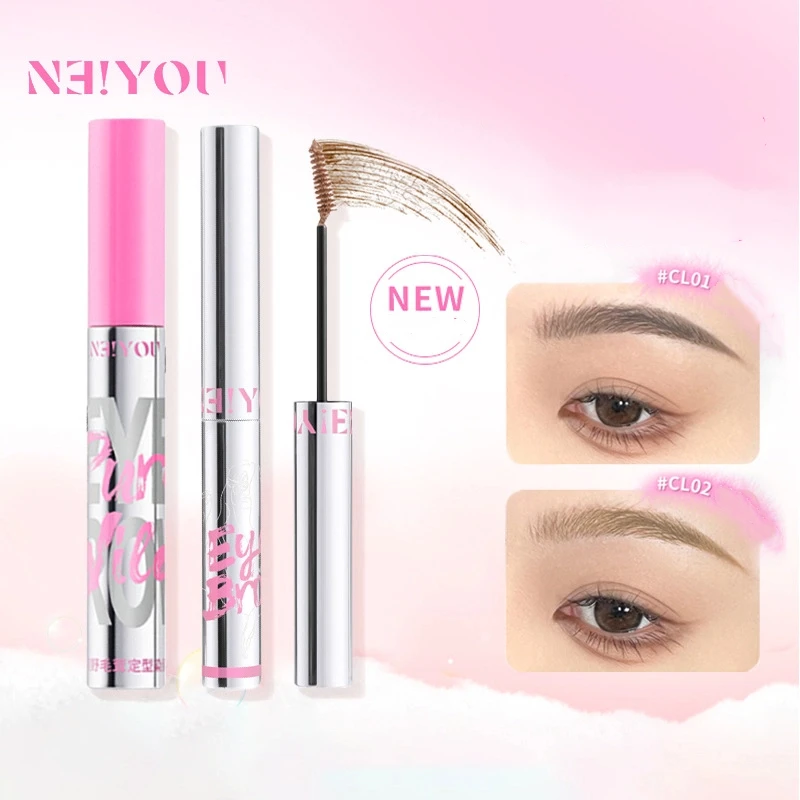 NEIYOU Eyebrow Tint Sweatproof Long-lasting Non-fading Wild Eyebrows Light Brown Styling Gel Eyebrow Staining Cream Makeup