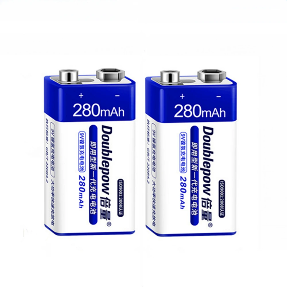 1 sztuk/partia 280mAh 9V akumulator NiMH akumulator 6 f22 detektor mikrofon uniwersalny miernik akumulator