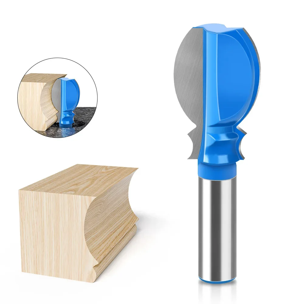 1pc 12mm 1/2in Shank Special Architectural Handrail Molding Router Bit Woodworking Cutter Milling for Wood Bit Face Mill